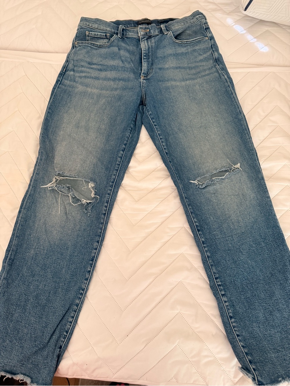 Banana Republic Light Blue Distressed Boyfriend Jeans